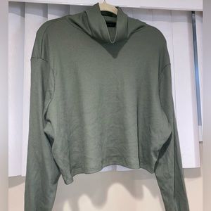 Green Turtle Neck Top